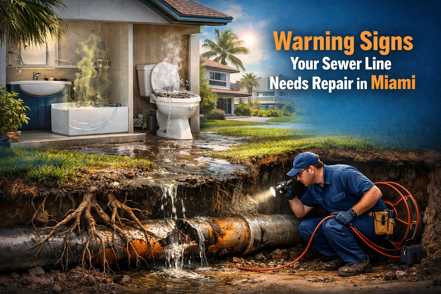 Warning Signs Your Sewer Line Needs Repair in Miami
