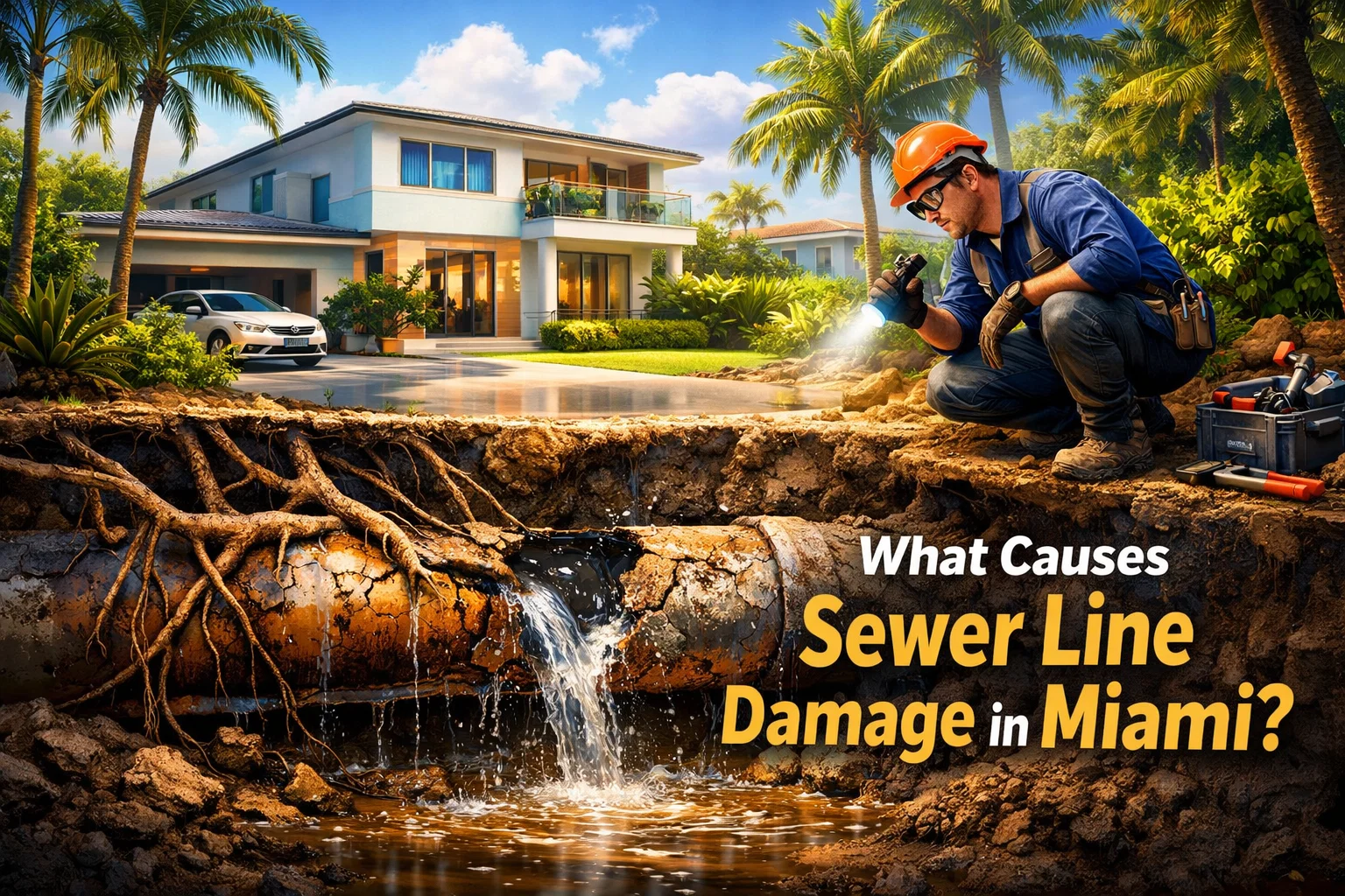 What Causes Sewer Line Damage in Miami